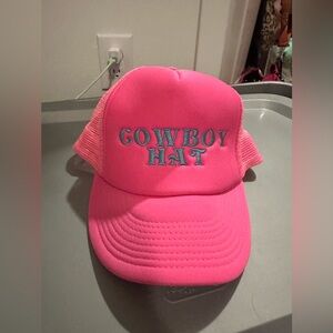 OTTO Hot Pink Trucker Hat with Teal Embroidery